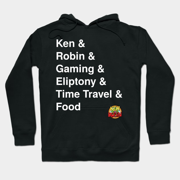 Ken & Robin & Gaming White Letters Hoodie by kenrobin